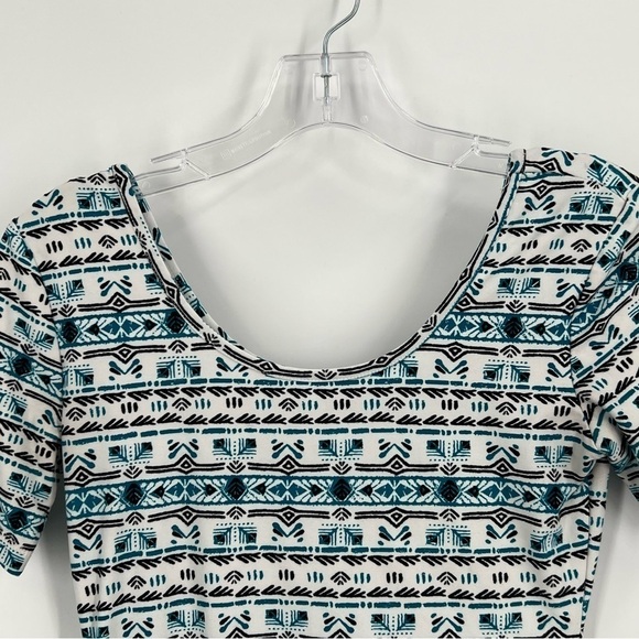 Mudd Bodycon Short Sleeve Print Dress Size S - Picture 3 of 6